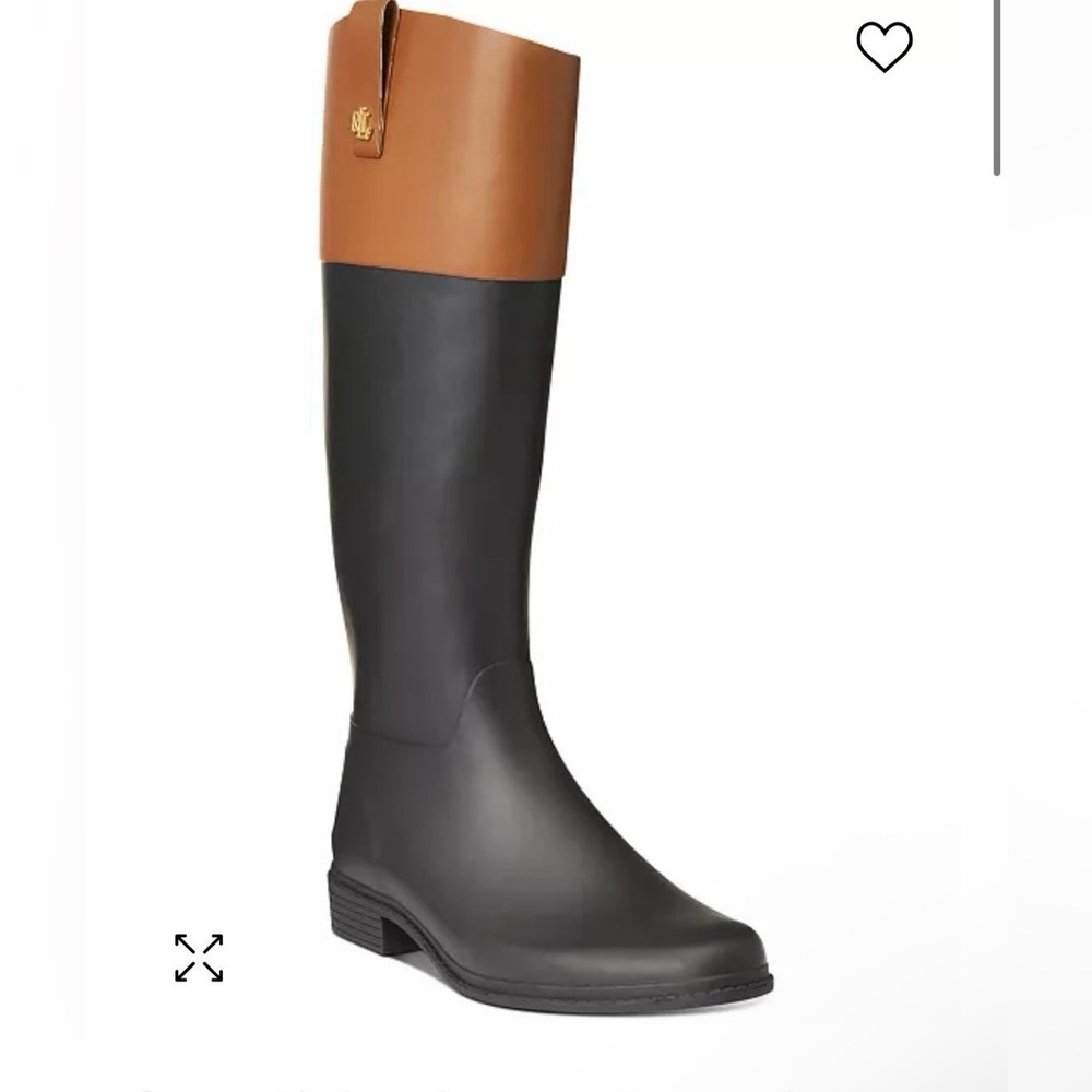 NIB Lauren Ralph Lauren Barnes Rubber Rain Boot